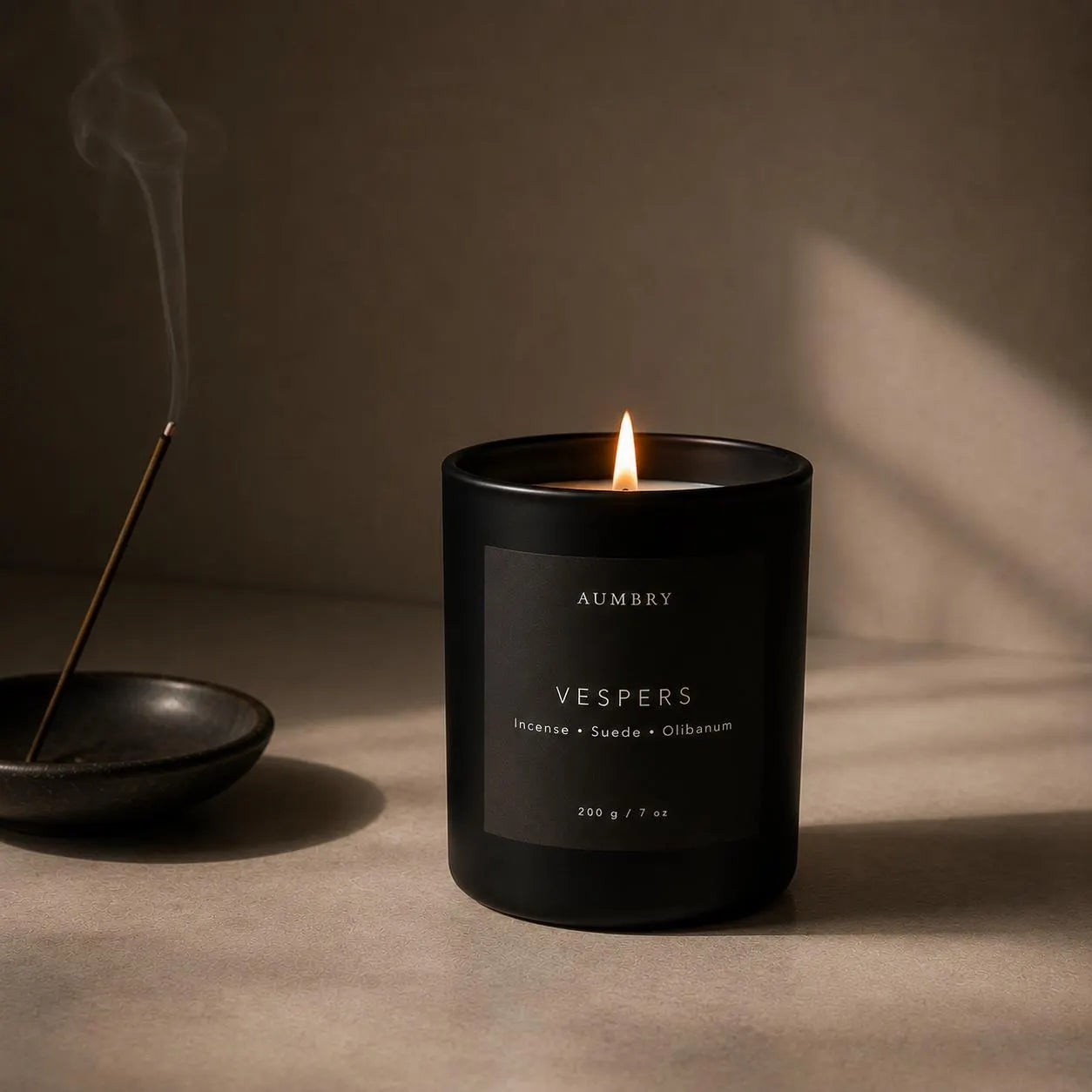 Vespers - Incense, Suede and Olibanum Scented Candle